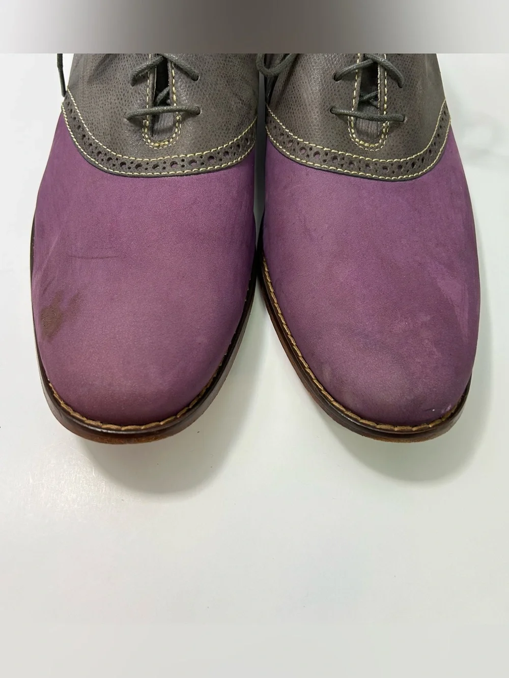 Cole Haan Air Colton Saddle Shoes Men’s 13 M Purple Nike Air Formal Dance Suede